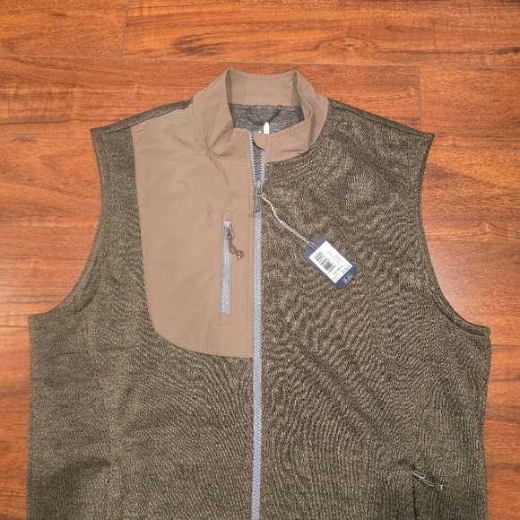 Johnnie-O Glover Vest Full Zip Men's Size M & XL Brown Chest Pocket Golf - Picture 2 of 9